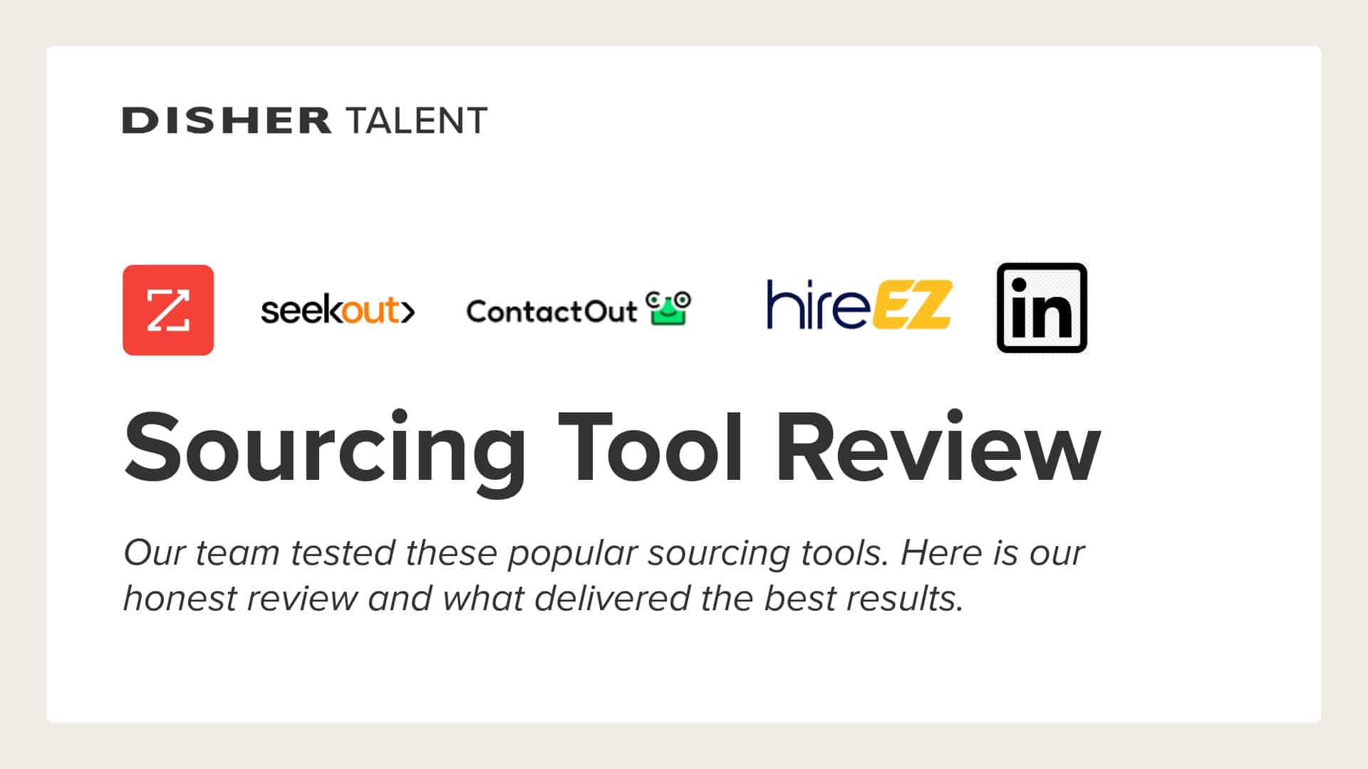 Sourcing Tool Review